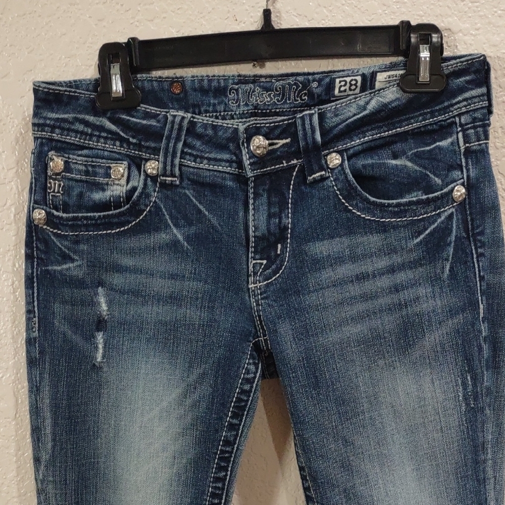 MISS ME BOOT Embellished Blue Jeans - Picture 5 of 17